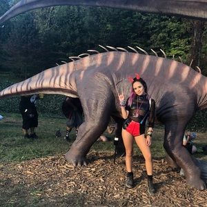 shiny black & red booty shorts // never worn